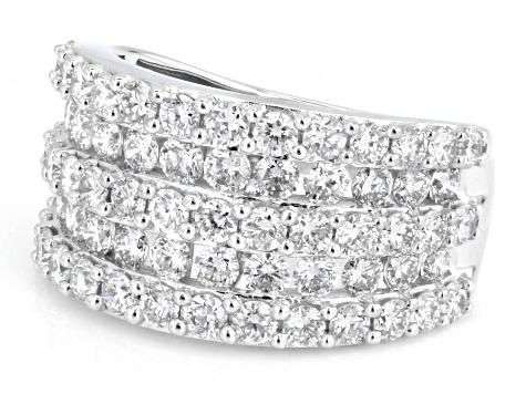 Round White Lab-Grown Diamond G-H VS Rhodium Over Sterling Silver