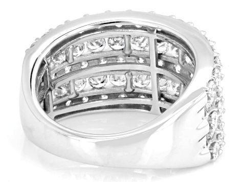 Round White Lab-Grown Diamond G-H VS Rhodium Over Sterling Silver