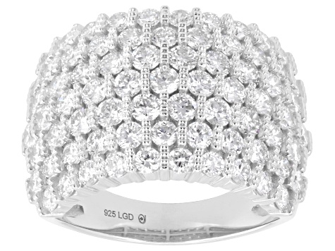 Diamonds For R3000 Round White Lab-Grown Diamond G-H VS Rhodium Over Sterling Silver Ring ...