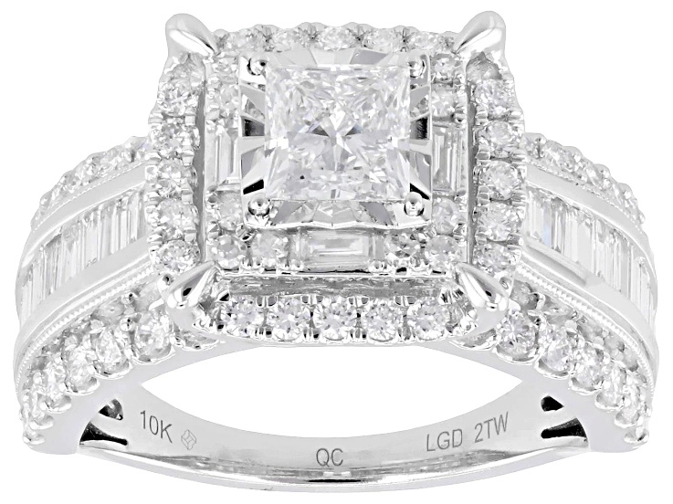 Lab-Grown Diamond H SI2 10K White Gold Ring 2.00ctw