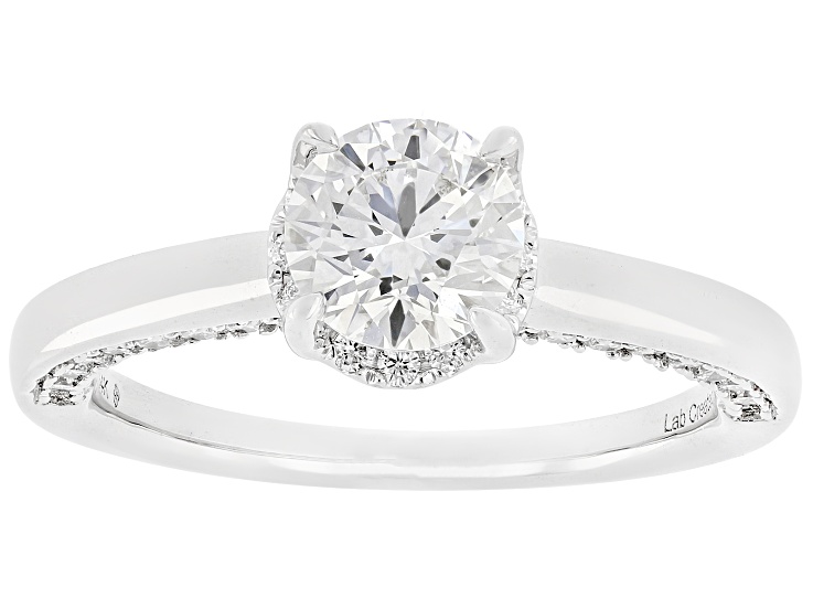 Round White Lab-Grown Diamond F VS2 14K White Gold Ring 1.50ctw