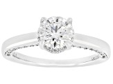 Round White Lab-Grown Diamond F VS2 14K White Gold Ring 1.50ctw