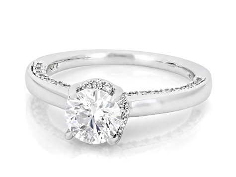 Round White Lab-Grown Diamond F VS2 14K White Gold Ring 1.50ctw