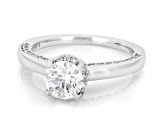 Round White Lab-Grown Diamond F VS2 14K White Gold Ring 1.50ctw
