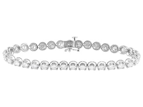 White Lab-Grown Diamond H SI2 10K White Gold Tennis Bracelet 5.00ctw