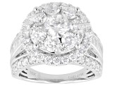 White Lab-Grown Diamond H SI2 10K White Gold Ring 4.00ctw