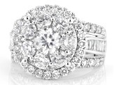 White Lab-Grown Diamond H SI2 10K White Gold Ring 4.00ctw