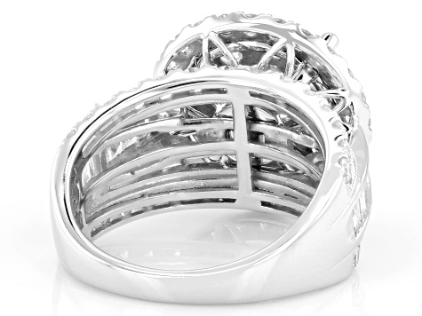 White Lab-Grown Diamond H SI2 10K White Gold Ring 4.00ctw