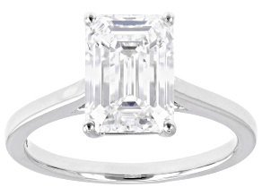 Certified White Lab-Grown Diamond E-F VS1 Platinum Solitaire Ring 3.00ct