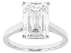Certified White Lab-Grown Diamond E-F VS1 Platinum Solitaire Ring 5.00ct