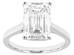 Certified White Lab-Grown Diamond E-F VS1 Platinum Solitaire Ring 5.00ct