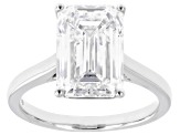 Certified White Lab-Grown Diamond E-F VS1 Platinum Solitaire Ring 5.00ct