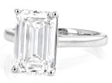 Certified White Lab-Grown Diamond E-F VS1 Platinum Solitaire Ring 5.00ct