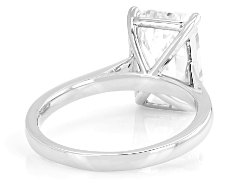 Certified White Lab-Grown Diamond E-F VS1 Platinum Solitaire Ring 5.00ct