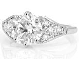 Certified Round White Lab-Grown Diamond H SI2 14K White Gold Ring 2.85ctw