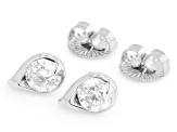 White Lab-Grown Diamond H SI2 Rhodium Over Sterling Silver Solitaire Stud Earrings 1.75ctw