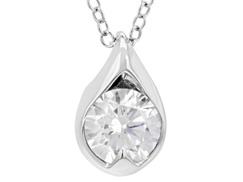 White Lab-Grown Diamond H SI2 Rhodium Over Sterling Silver