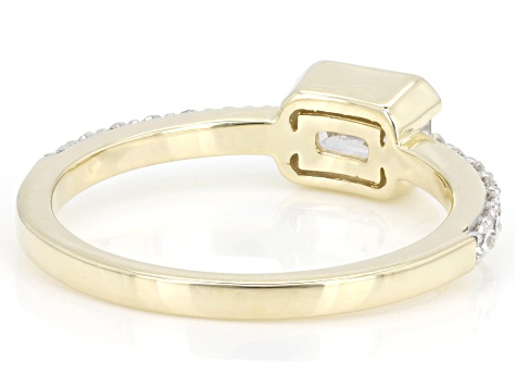 White Lab-Grown Diamond H SI 10K Yellow Gold Ring 1.00ctw