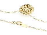 White Lab-Grown Diamond H SI 10K Yellow Gold Station Necklace 1.50ctw