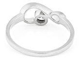 White Lab-Grown Diamond VS F-G Rhodium Over Sterling Silver Ring 0.20ct