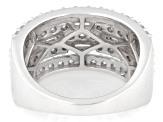 White Lab-Grown Diamond SI F-G Rhodium Over Sterling Silver Ring 1.55ctw