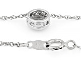 White Lab-Grown Diamond VS F-G Rhodium Over Sterling Silver Solitaire Pendant With Chain 0.25ct