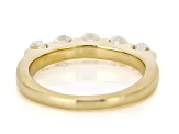 White Lab-Grown Diamond SI F-G 14K Yellow Gold Over Sterling Silver Band Ring 0.90ctw