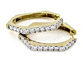White Lab-Grown Diamond SI F-G 14K Yellow Gold Over Sterling Silver Hoop Earrings 2.00ctw