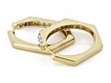 White Lab-Grown Diamond SI F-G 14K Yellow Gold Over Sterling Silver Hoop Earrings 2.00ctw