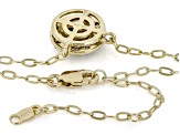 White Lab-Grown Diamond F-G SI 14K Yellow Gold Over Sterling Silver Station Necklace 0.50ctw
