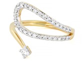 White Lab-Grown Diamond SI F-G 14K Yellow Gold Over Sterling Silver Ring 0.50ctw