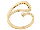 White Lab-Grown Diamond SI F-G 14K Yellow Gold Over Sterling Silver Ring 0.50ctw