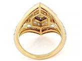 White Lab-Grown Diamond SI F-G 14K Yellow Gold Over Sterling Silver Ring 1.05ctw