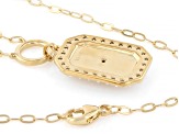 White Lab-Grown Diamond SI F-G 14K Yellow Gold Over Sterling Silver Station Necklace 0.50ctw