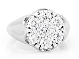 White Lab-Grown Diamond VS F-G Rhodium Over Sterling Silver Ring 1.80ctw