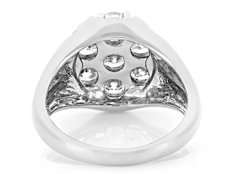 White Lab-Grown Diamond VS F-G Rhodium Over Sterling Silver Ring 1.80ctw