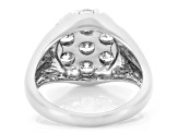 White Lab-Grown Diamond VS F-G Rhodium Over Sterling Silver Ring 1.80ctw