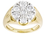White Lab-Grown Diamond VS F-G 14K Yellow Gold Over Sterling Silver Ring 1.80ctw