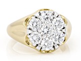 White Lab-Grown Diamond VS F-G 14K Yellow Gold Over Sterling Silver Ring 1.80ctw