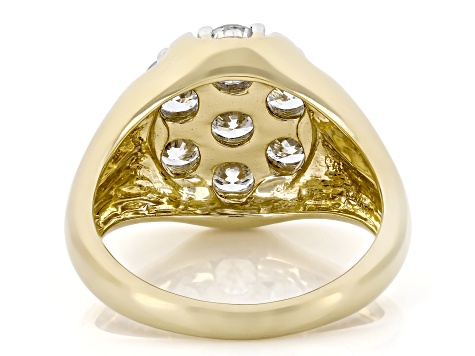 White Lab-Grown Diamond VS F-G 14K Yellow Gold Over Sterling Silver Ring 1.80ctw