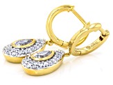 White Lab-Grown Diamond H SI 14K Yellow Gold Over Sterling Silver Earrings 1.50ctw