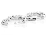 White Lab-Grown Diamond H SI2 Rhodium Over Sterling Silver Huggie Earrings 2.00ctw