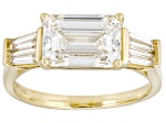 Certified White Lab-Grown Diamond E-F VS1 10K Yellow Gold Ring 3.35ctw