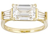 Certified White Lab-Grown Diamond E-F VS1 10K Yellow Gold Ring 3.35ctw