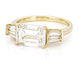 Certified White Lab-Grown Diamond E-F VS1 10K Yellow Gold Ring 3.35ctw