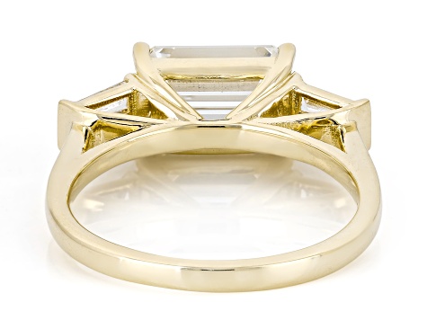 Certified White Lab-Grown Diamond E-F VS1 10K Yellow Gold Ring 3.35ctw