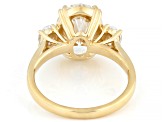 Certified White Lab-Grown Diamond G VS2 14K Yellow Gold 3-Stone Ring 5.00ctw