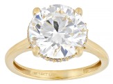Certified White Lab-Grown Diamond G VS2 14K Yellow Gold Ring 5.15ctw