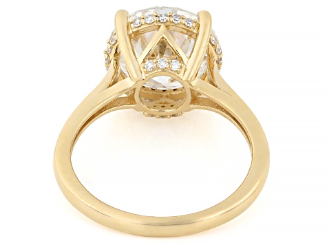 Certified White Lab-Grown Diamond G VS2 14K Yellow Gold Ring 5.15ctw