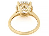 Certified White Lab-Grown Diamond G VS2 14K Yellow Gold Ring 5.15ctw